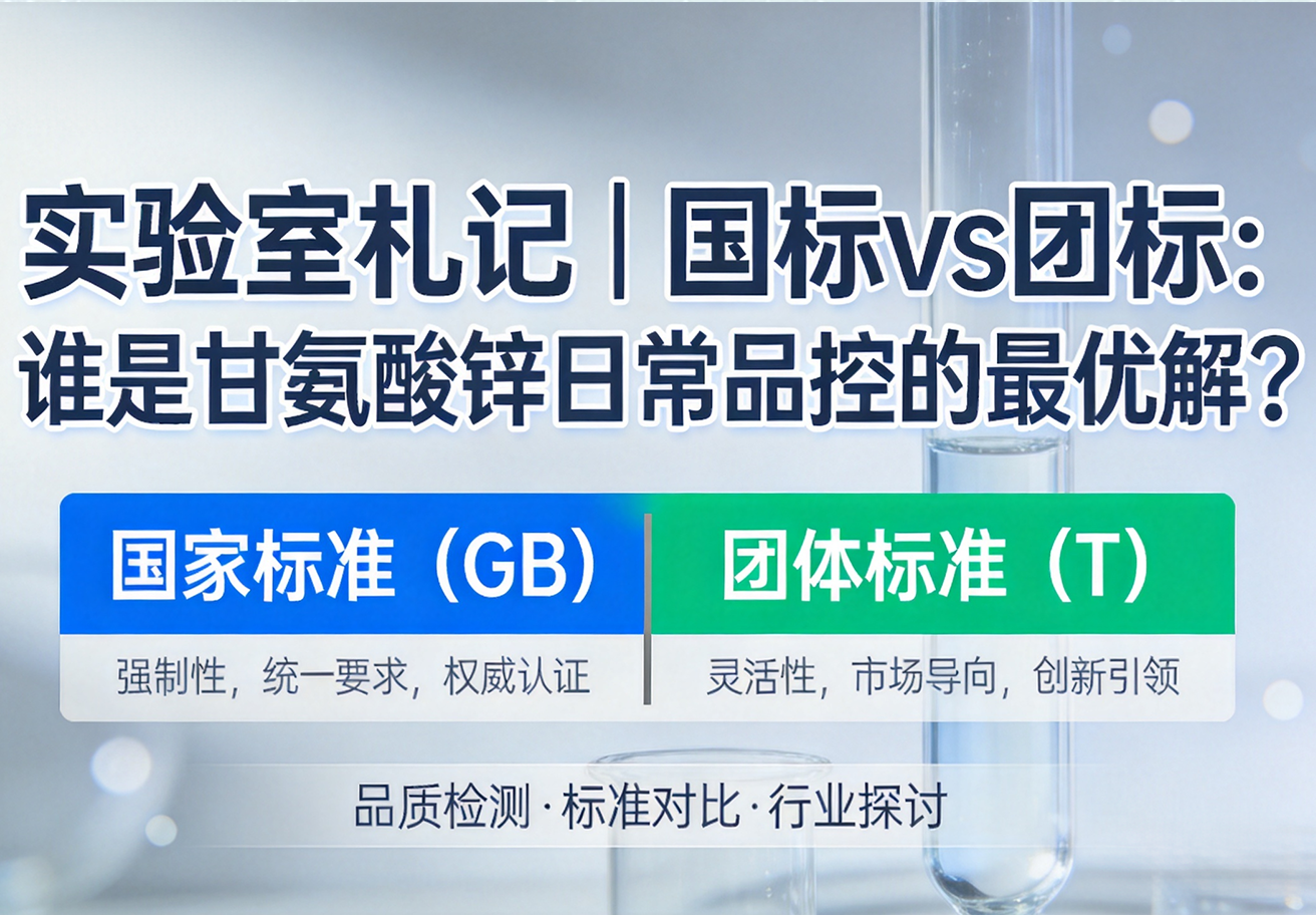 实验室札记｜国标vs团标：谁是甘氨酸锌日常检测的最优解？